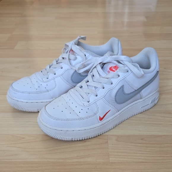 Nike Air Force 1 Low White Grey Red - FD9772-100 Size 5Y